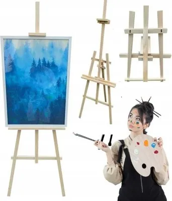 Produktbild von Malerstaffelei aus Holz, 178 cm, für den Außenbereich