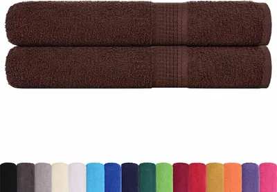 Produktbild von vidaXL Handtücher FROGN 2 Stk. Braun 100x200 cm 360 g/m²