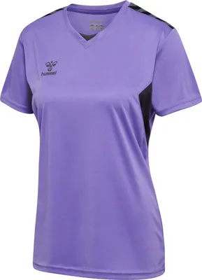 Produktbild von hummel hmlAUTHENTIC PL JERSEY S/S WOM DAHLIA PURPLE/ASPHALT DAHLIA PURPLE/ASPHALT XS