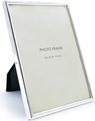 Produktbild von 2.06 Fotorahmen silber aus Metall - für 10x15 cm Fotos - Bilder Rahmen 11x16 cm (klein)