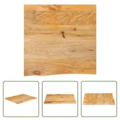 Produktbild von The Living Store Tischplatte mit Baumkante 80x80x3,8 cm Massivholz Mango