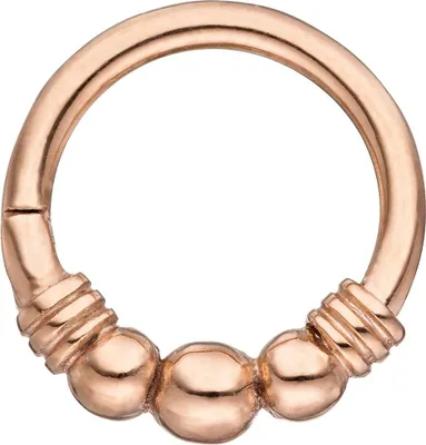 Produktbild von Segmentring aus Edelstahl Farbe rotgold Klick-System Scharnier Ringstärke 1,2mm