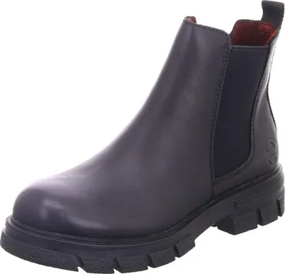 A single black boot on a white background.