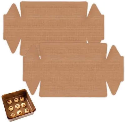 Productafbeelding van 2 Stuks Herbruikbaar Bakpapier - Anti-aanbak & Hittebestendig - Voor Oven, Broodvorm & Grill