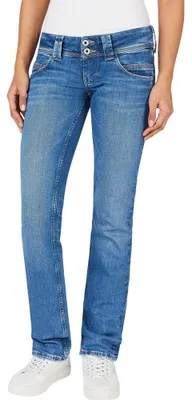 Image de Pepe Jeans Slim Fit Jeans coupe basse bleu 33 / 32 Femme bleu 33