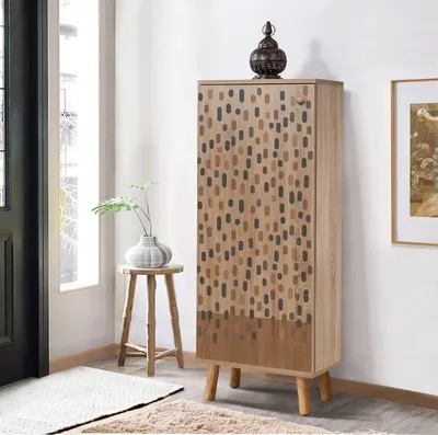 Zdjęcie produktu dla Skye Decor, Vegas - S 932, szafka na buty, Sonomo, 100 % PANELE PODUSZKOWE POWLEKANE MELAMINĄ, 50 x 38 x 135 cm