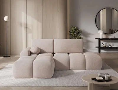 Produktbild von Ecksofa Couchgarnitur Vittario – modernes Design mit Schlaffunktion und Bettkasten