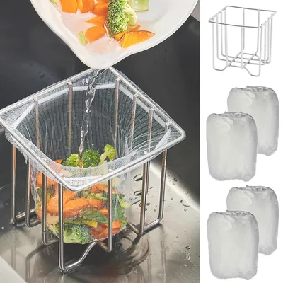 Image de Omgoods - Filtre à déchets de cuisine avec sacs en maille de 200 mailles