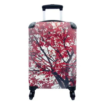 Produktbild von MuchoWow® Koffer Handgepäck Trolley Rollkoffer Kleine Reisekoffer mit 4 Rollen - Ahorn - Blätter - Herbst - Natur - Cabin Size < 55x40x23 cm & 55x40x20 cm - Fotokoffer - Kabinenkoffer - Boardgepäck - Reise-Box - Reisekoffer - Reisegepäck - Koffer mit Bild - Trolley für Kinder