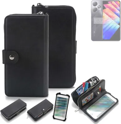 Produktbild von K-S-Trade 2in1 Handyhülle Schutzhülle kompatibel mit Infinix Hot 30 Play  & Portemonnee Cover Handy Hülle Case Etui Geldbörse Wallet Bookstyle