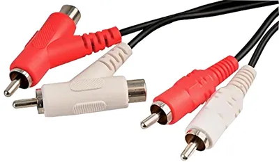 Produktbild von Cinch-Y-Kabel – 1,8 m, 2 x Cinch-Stecker zu 2 x Cinch-Buchsen
