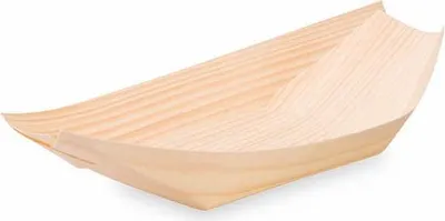 Produktbild von Holzschale "Boot" 21,5 x 11 cm 100 Stück.