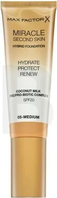 Produktbild von Max Factor Miracle Second Skin, Tube, Creme, Jeder Hauttyp, Feuchtigkeitsspendend, Schutz, Mittel, Medium