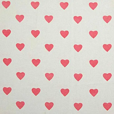 Produktbild von HOMESCAPES Stoff Meterware Herzen rosa 150 cm breit