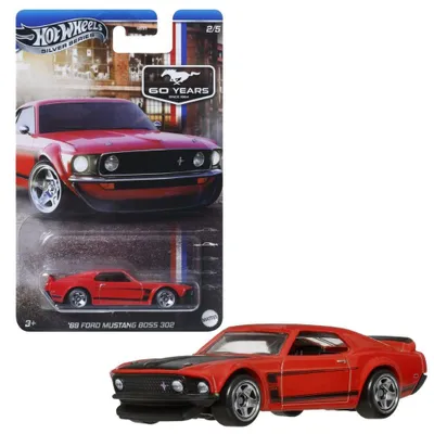 Zdjęcie produktu dla Ford Mustang Boss 302 1969 JBY51 | Model z serii Hot Wheels Silver Series