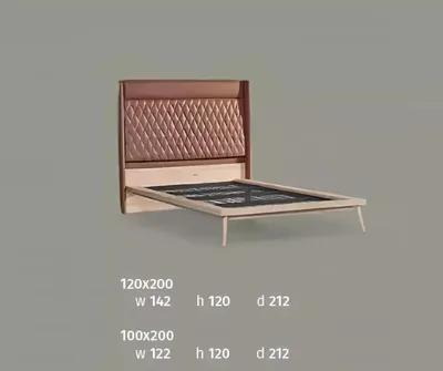 Produktbild von Design Betten Kinderbett Jugendzimmer Bett Möbel Holz Gepolstert 120x200cm