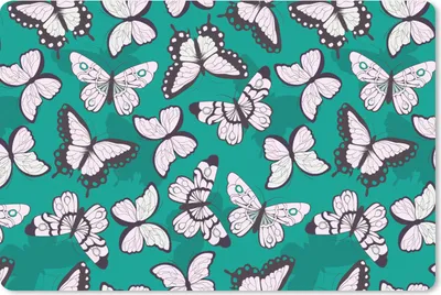 Produktbild von MuchoWow® Schreibtischunterlage Mädchen - Schmetterling - Tiere - Muster - Mädchen - Kinder - Kinder 60x40 cm - XXL Mauspad - Großes Mauspad