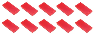 Produktbild von Set mit 10 rechteckigen Magneten, 23 x 50 mm, rot