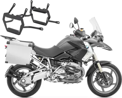 Produktbild von Set Alukoffer + Kofferträger passend für BMW R 1200 GS 04-12 / Adventu
