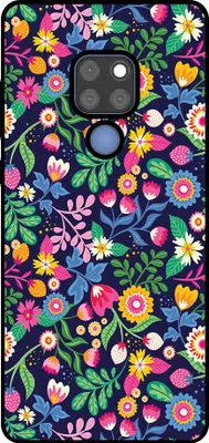 Produktbild von Smartphonica Handytasche Passend für Huawei Mate 20 mit Blumendruck - TPU Back Cover Case Blumendesign