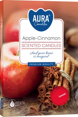 Immagine prodotto di Candele profumate MELA E CANNELLA Candeline in confezione da 6 come regalo