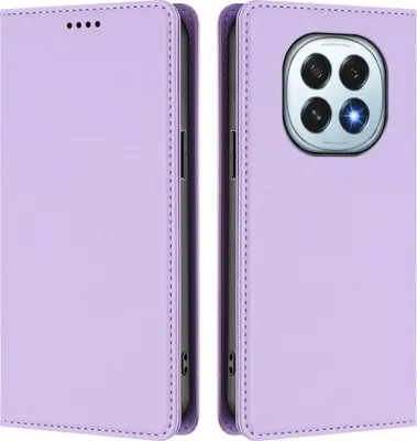 Immagine prodotto di Custodia in pelle per Oppo F29, custodia magnetica in Finto cuoio con supporto viola chiaro