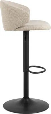 Immagine prodotto di Sgabello da bar Ella in tessuto beige.