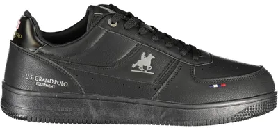 Produktbild von Eleganter schwarzer Herrensneaker mit kontrastierenden Details
