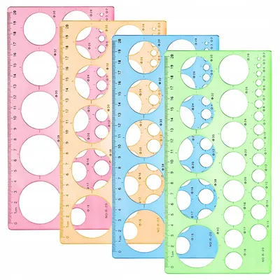 Produktbild von Kreislineal Quilling-Schablone Designwerkzeug 4 Stück