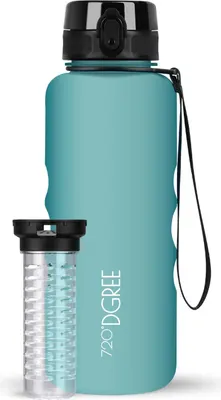 Obrázok produktu pre Fľaša uberBottle softTouch s nádobkou na ovocie 1500 ml / Ocean Blue / 720DGREE