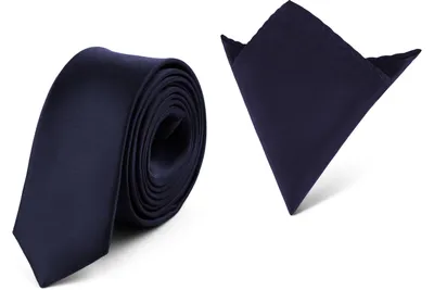 Image de Ladeheid Hommes Set Cravate Étroite & Pochette SP/P (150cmx5cm, 22cmx22cm)