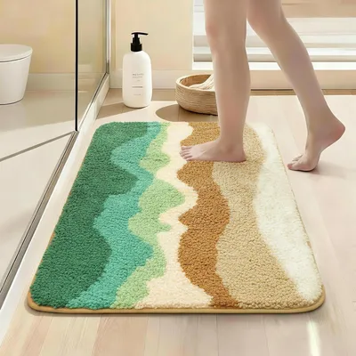 Zdjęcie produktu dla Antypoślizgowa mata do łazienki, chłonna, nadająca się do prania w pralce, 50x80 cm, kolorowa