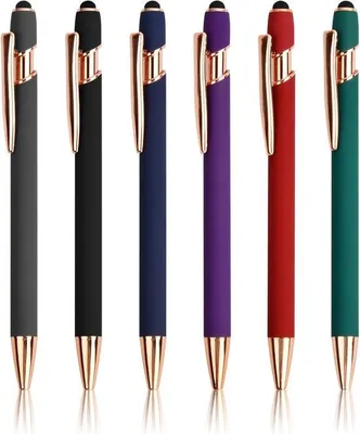 Immagine prodotto di Confezione da 6 penne touch 2-in-1 per tablet e smartphone - Multicolore