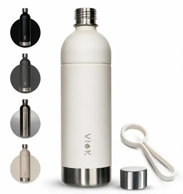 Edelstahlflasche 1,3 l für Sprudelgeräte, spülmaschinengeeignet