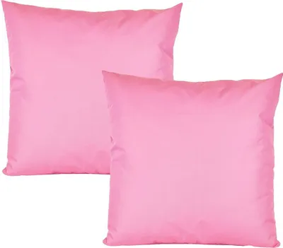 Produktbild von JACK 2er Set 50x50cm Outdoor Kissenhülle Kissenbezug Wasserfest Sitzkissen Lounge Kissen Garten Stuhl Lotus Effekt, Farbe:Rosa