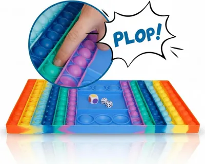 Produktbild von Pop it Würfelspiel mit taktischen Spielvarianten - Bubble Fidget Toy mit 60 Blasen pro Spieler - Strategiespiel für die ganze Familie - Brettspiel