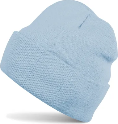 Produktbild von styleBREAKER Kinder Beanie Strickmütze mit breiter Krempe, Feinstrick Mütze doppelt gestrickt, Kindermütze 2-5 Jahre 04024030