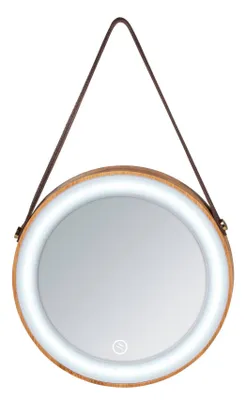 Produktbild von WENKO LED-Wandspiegel Usini Spiegel Wohnen Leuchten Licht Kunstleder