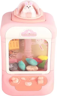 Produktbild von Mini-Klauenmaschine für Kinder, Doppelhebel, elektronische Puppen, zum Greifen mit Plüschtieren und Bällen, rosa Kaninchen