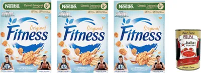 Produktbild von Nestlé Fitness Original Cerealien Vollkorn Weizen und Haferflocken 3x 375g + Italian Gourmet polpa 400g