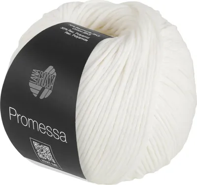 Produktbild von Lana Grossa PROMESSA 50 g weich gefülltes Schlauchgarn 125 m, Farbe:013 - Weiß