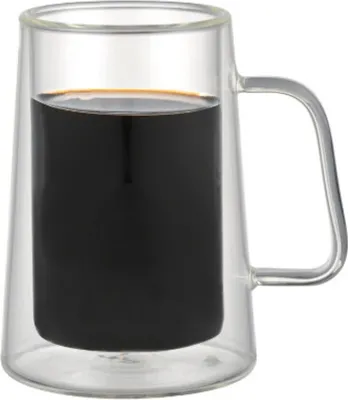 Immagine prodotto di set di 4 bicchieri da caffè a doppia parete con manico 200 ml trasparente resistente al calore