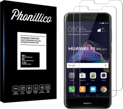 Immagine prodotto di Vetro temperato per Huawei P8 LITE 2017 [2 pezzi] Pellicola protettiva dello schermo Resistente al vetro antigraffio Phonillico®