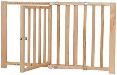 Produktbild von Famanu Holzschutzgitter - Sicherheitsgitter für Haustiere - Druckbefestigung ohne Bohren - 71 x 111 cm