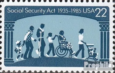 Produktbild von Briefmarken USA 1985 Mi 1763 (kompl.Ausg.) postfrisch Sozialversicherungsgesetz