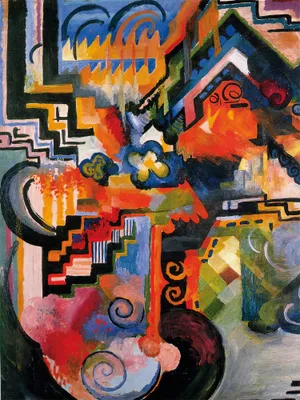 Obrázek produktu pro August Macke art print obrázek - Barevná kompozice, 1912 (80 x 60 cm)