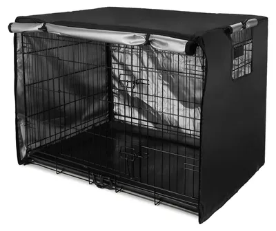 Image de Housse de protection pour cage de chien en métal - 124,5 x 79 x 84 cm