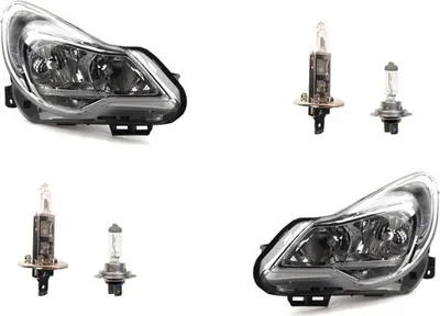 Produktbild von Johns, Scheinwerfer Halogen passend für Opel Corsa D ab 2011- Set m. H7 H1 Links Rechts 1226125 1216695 1216789 1216835 13295011 13446803 95507717 955