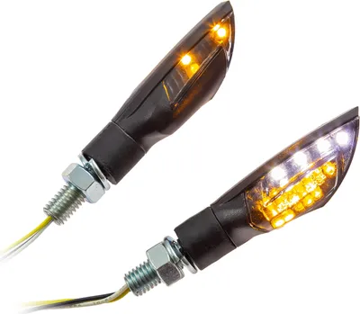 Produktbild von Universal Motorrad LED-Blinker Dual mit Positionslichtfunktion getönt M8 E-