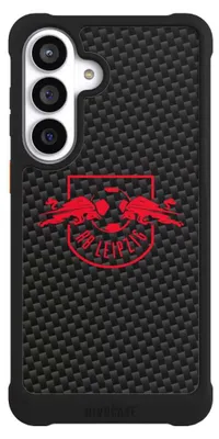 Produktbild von NIVOCASE Hülle für Samsung Galaxy S26+  Stoßfeste Handyhülle NIVOmax Case Schwarz Carbon Offizielles Lizenzprodukt RB Leipzig